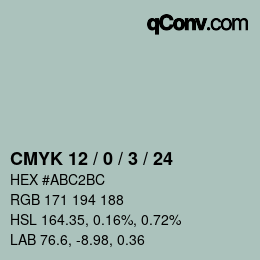 Color code: CMYK 12 / 0 / 3 / 24 | qconv.com