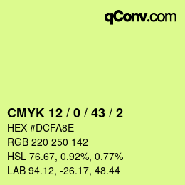 Color code: CMYK 12 / 0 / 43 / 2 | qconv.com