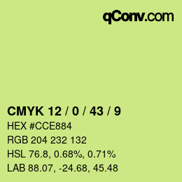 Código de color: CMYK 12 / 0 / 43 / 9 | qconv.com