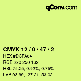 Color code: CMYK 12 / 0 / 47 / 2 | qconv.com