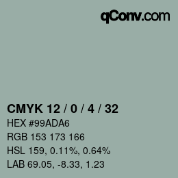Color code: CMYK 12 / 0 / 4 / 32 | qconv.com