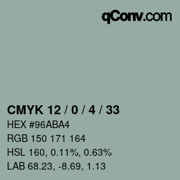 Color code: CMYK 12 / 0 / 4 / 33 | qconv.com