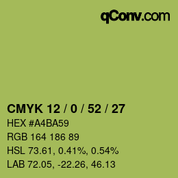 Código de color: CMYK 12 / 0 / 52 / 27 | qconv.com