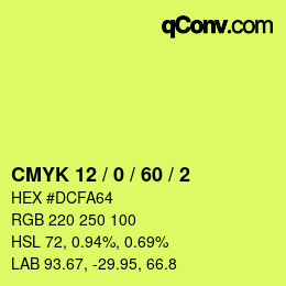 Color code: CMYK 12 / 0 / 60 / 2 | qconv.com