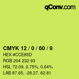 Color code: CMYK 12 / 0 / 60 / 9 | qconv.com