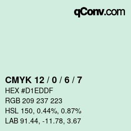 Color code: CMYK 12 / 0 / 6 / 7 | qconv.com