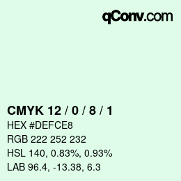 Color code: CMYK 12 / 0 / 8 / 1 | qconv.com