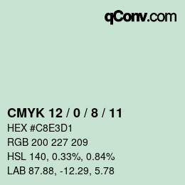 Color code: CMYK 12 / 0 / 8 / 11 | qconv.com
