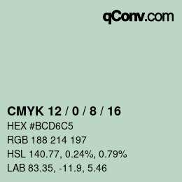 Color code: CMYK 12 / 0 / 8 / 16 | qconv.com