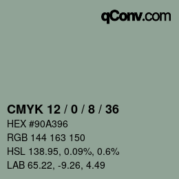 Color code: CMYK 12 / 0 / 8 / 36 | qconv.com