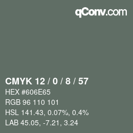 颜色代码: CMYK 12 / 0 / 8 / 57 | qconv.com