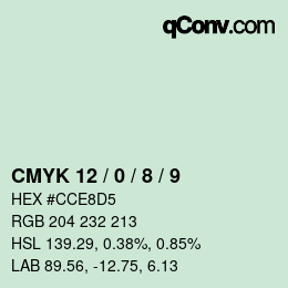 Color code: CMYK 12 / 0 / 8 / 9 | qconv.com