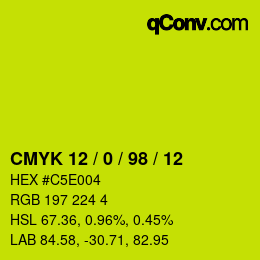 Color code: CMYK 12 / 0 / 98 / 12 | qconv.com