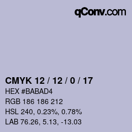 Color code: CMYK 12 / 12 / 0 / 17 | qconv.com