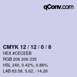 Color code: CMYK 12 / 12 / 0 / 8 | qconv.com