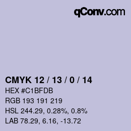 Color code: CMYK 12 / 13 / 0 / 14 | qconv.com