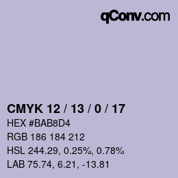 カラーコード: CMYK 12 / 13 / 0 / 17 | qconv.com