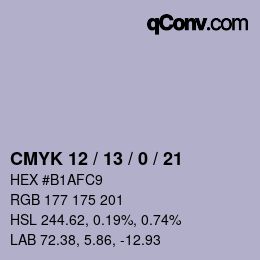 Color code: CMYK 12 / 13 / 0 / 21 | qconv.com