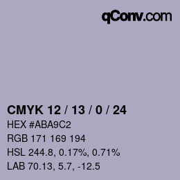 Color code: CMYK 12 / 13 / 0 / 24 | qconv.com