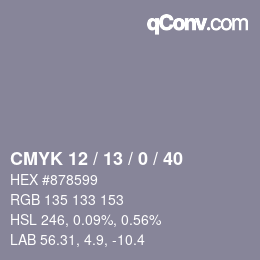 Color code: CMYK 12 / 13 / 0 / 40 | qconv.com