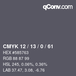 Color code: CMYK 12 / 13 / 0 / 61 | qconv.com