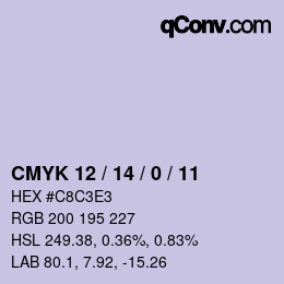 Color code: CMYK 12 / 14 / 0 / 11 | qconv.com
