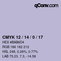 Color code: CMYK 12 / 14 / 0 / 17 | qconv.com