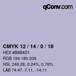 Color code: CMYK 12 / 14 / 0 / 18 | qconv.com