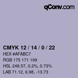 Color code: CMYK 12 / 14 / 0 / 22 | qconv.com