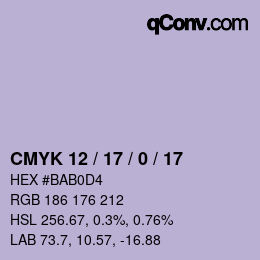 Color code: CMYK 12 / 17 / 0 / 17 | qconv.com