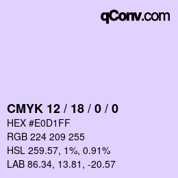 Color code: CMYK 12 / 18 / 0 / 0 | qconv.com