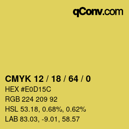 Color code: CMYK 12 / 18 / 64 / 0 | qconv.com