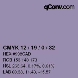 Color code: CMYK 12 / 19 / 0 / 32 | qconv.com