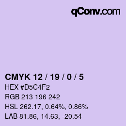 Código de color: CMYK 12 / 19 / 0 / 5 | qconv.com