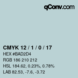 Color code: CMYK 12 / 1 / 0 / 17 | qconv.com