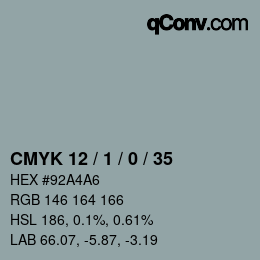 Color code: CMYK 12 / 1 / 0 / 35 | qconv.com