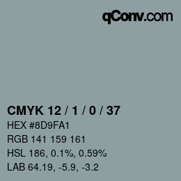 Color code: CMYK 12 / 1 / 0 / 37 | qconv.com