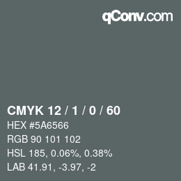カラーコード: CMYK 12 / 1 / 0 / 60 | qconv.com