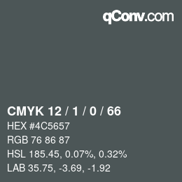 カラーコード: CMYK 12 / 1 / 0 / 66 | qconv.com