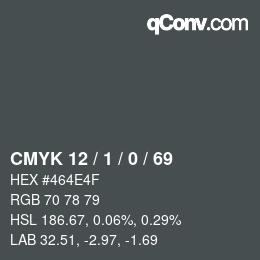 カラーコード: CMYK 12 / 1 / 0 / 69 | qconv.com