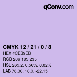 カラーコード: CMYK 12 / 21 / 0 / 8 | qconv.com