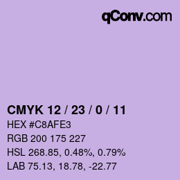 Color code: CMYK 12 / 23 / 0 / 11 | qconv.com