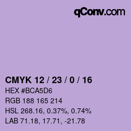 Color code: CMYK 12 / 23 / 0 / 16 | qconv.com