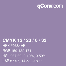 颜色代码: CMYK 12 / 23 / 0 / 33 | qconv.com