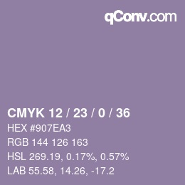 カラーコード: CMYK 12 / 23 / 0 / 36 | qconv.com