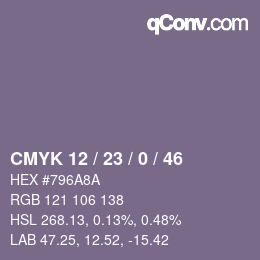 Color code: CMYK 12 / 23 / 0 / 46 | qconv.com