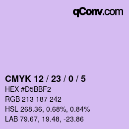 Color code: CMYK 12 / 23 / 0 / 5 | qconv.com