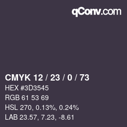 Color code: CMYK 12 / 23 / 0 / 73 | qconv.com