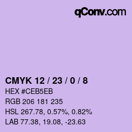 Farbcode: CMYK 12 / 23 / 0 / 8 | qconv.com