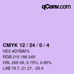 カラーコード: CMYK 12 / 24 / 0 / 4 | qconv.com